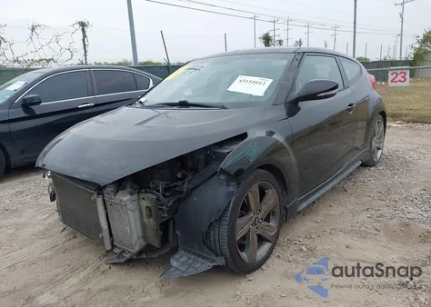 2015 Hyundai Veloster Turbo из США, поврежденный, VIN KMHTC6AE0FU237800